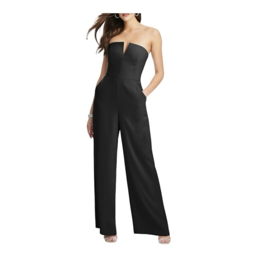 NWOT Dessy Collection [8R] Strapless Crepe Jumpsuit